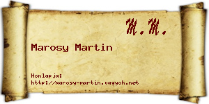 Marosy Martin névjegykártya